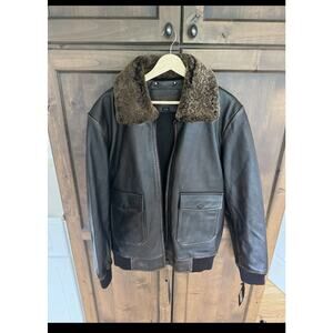 Thursday Boot Company Men’s Leather Bomber Jacket Large NEW w/TAGS